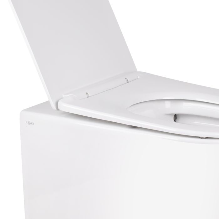 Унитаз напольный Qtap Swan безобедочный с сиденьем Soft-close QT16223178W