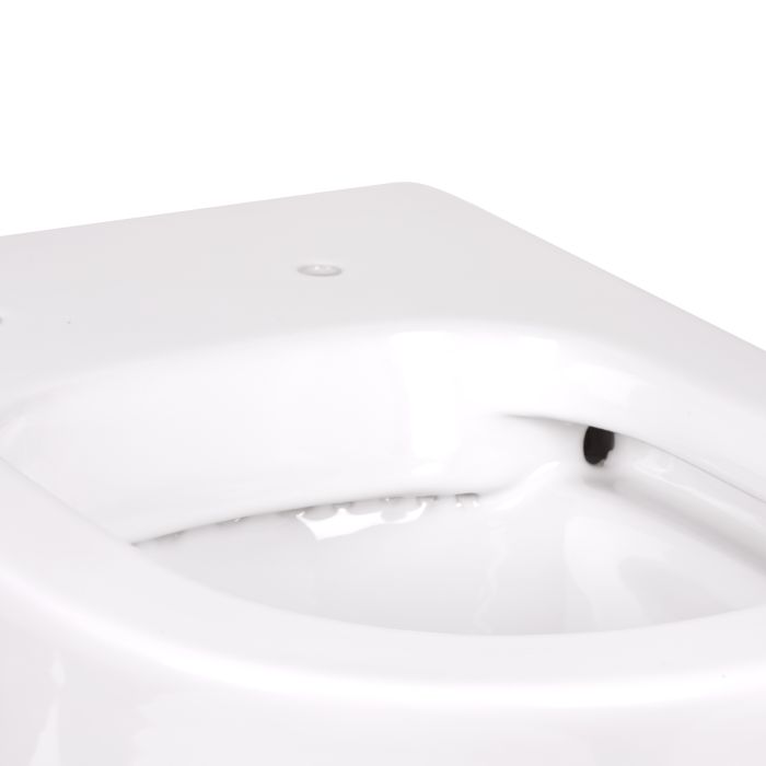 Унитаз напольный Qtap Swan безобедочный с сиденьем Soft-close QT16223178W