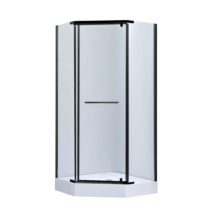 Душова кабіна Lidz Dozorca SC90x90.BLA.LOW.TR, скло прозоре 6 мм