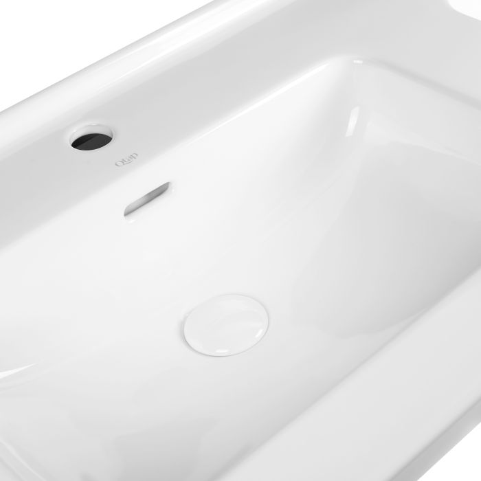 Раковина подвійна Qtap Albatross 1210х467х195 White з донним клапаном QT0111FL8167GW