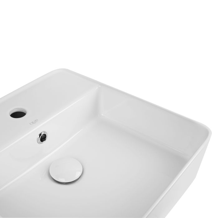 Раковина-чаша Qtap Crow 420х420х145 White з донним клапаном QT0511A054TW