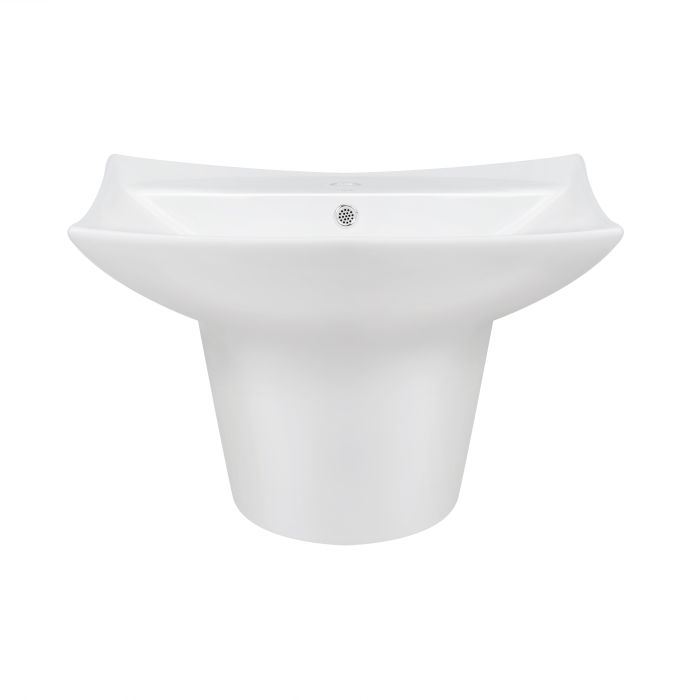 Раковина підвісна моноблок Qtap Presto 600х450х405mm White з донним клапаном QT2411G822W