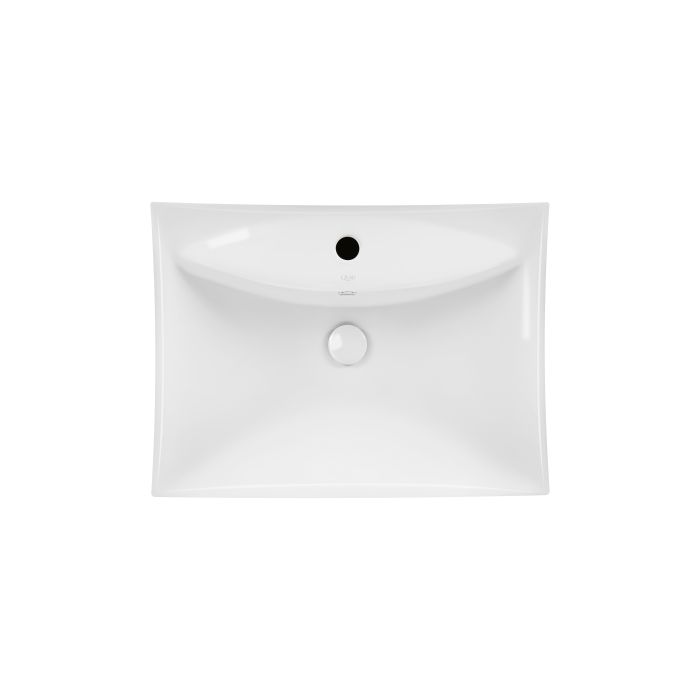 Раковина підвісна моноблок Qtap Presto 600х450х405mm White з донним клапаном QT2411G822W