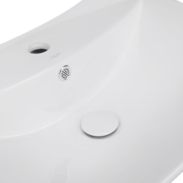 Раковина підвісна моноблок Qtap Presto 600х450х405mm White з донним клапаном QT2411G822W