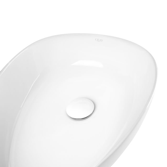 Раковина-чаша Qtap Leo 400х350х160 White с донным клапаном QT1111A053W