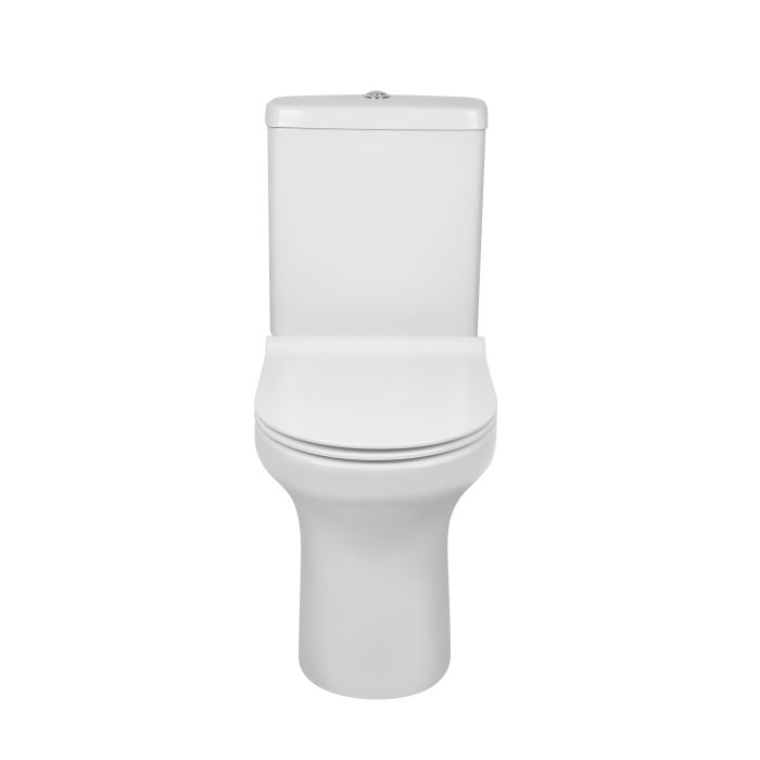 Унитаз-компакт Qtap Aquarius безобедочный с сиденьем Soft-close QT2122C665PW