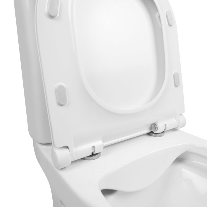 Унитаз-компакт Qtap Aquarius безобедочный с сиденьем Soft-close QT2122C665PW