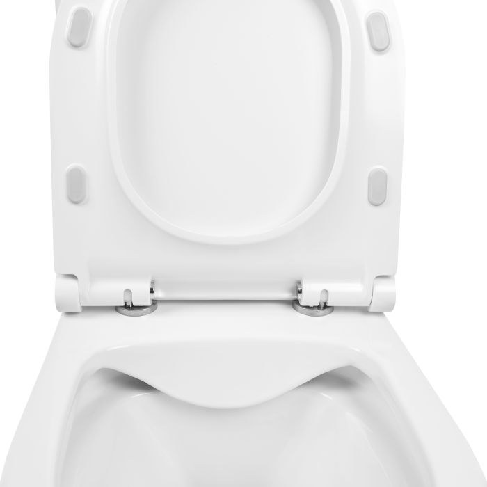 Унитаз-компакт Qtap Aquarius безобедочный с сиденьем Soft-close QT2122C665PW