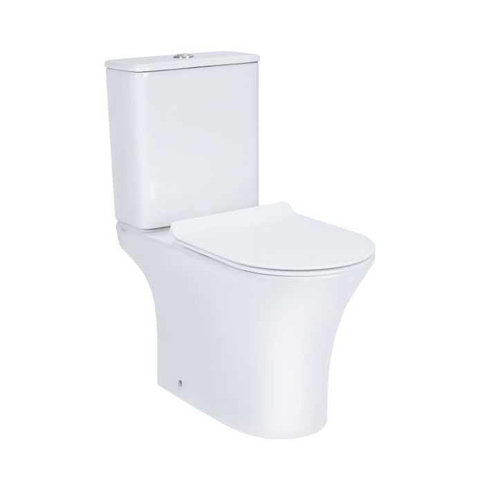 Унитаз-компакт Qtap Presto безобедочный с сиденьем Soft-close QT24221217AW