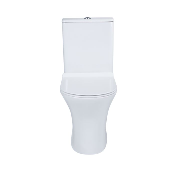 Унитаз-компакт Qtap Presto безобедочный с сиденьем Soft-close QT24221217AW