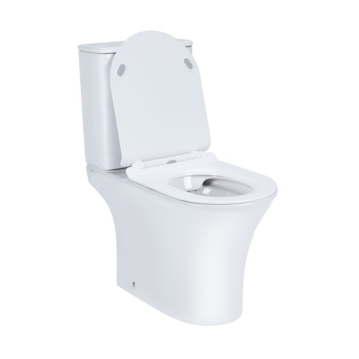 Унитаз-компакт Qtap Presto безобедочный с сиденьем Soft-close QT24221217AW
