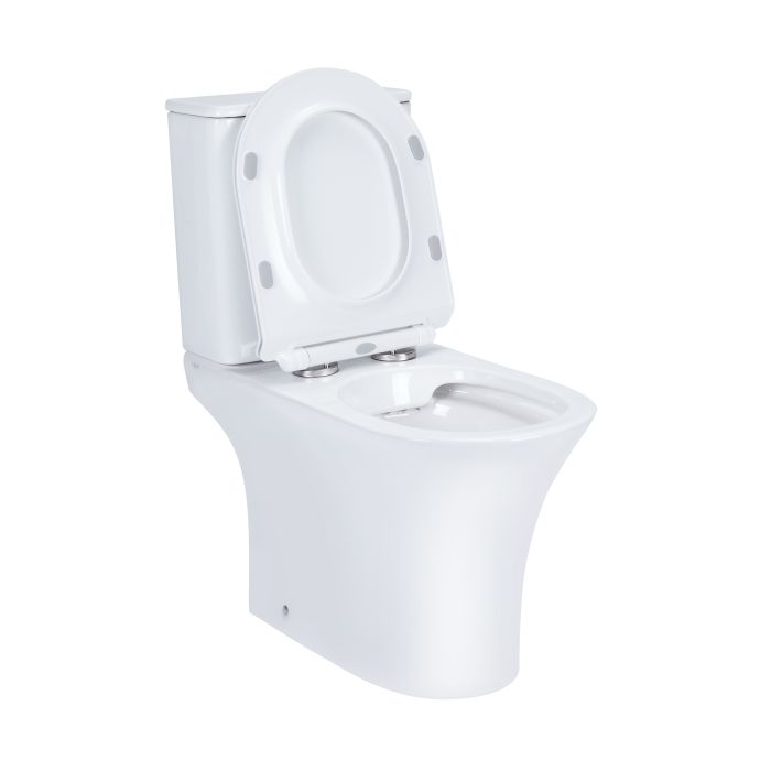 Унитаз-компакт Qtap Presto безобедочный с сиденьем Soft-close QT24221217AW