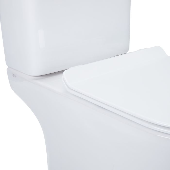 Унитаз-компакт Qtap Presto безобедочный с сиденьем Soft-close QT24221217AW