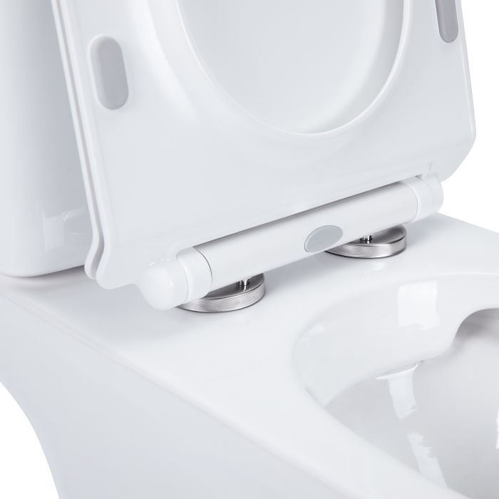 Унитаз-компакт Qtap Presto безобедочный с сиденьем Soft-close QT24221217AW