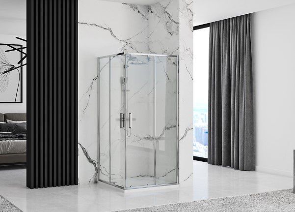 Душевая кабина Rea Punto 80x80 R/L хром