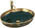 Раковина накладна Rea Margot 520х400х135 зелений, золото