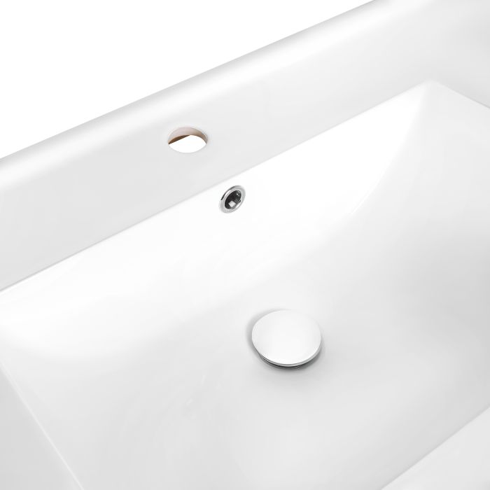 Раковина Qtap Albatross 5C 800х480х210 White с донным клапаном QT01115080CW