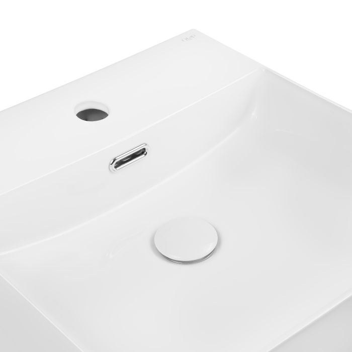 Раковина Qtap Nando C 405х405х125 White с донным клапаном QT12117040CW