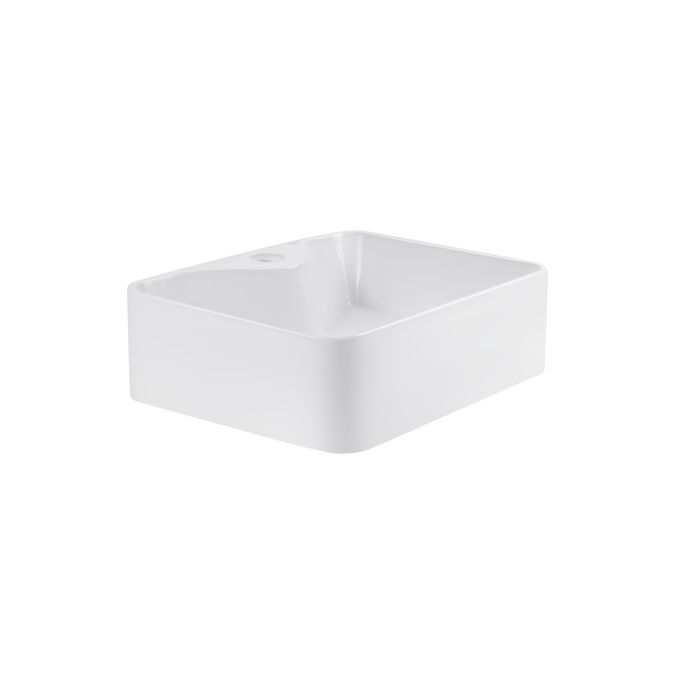 Раковина-чаша Qtap Crow 400х300х140 White с донным клапаном QT05117040JW
