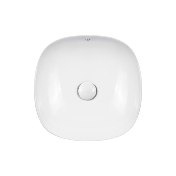 Раковина-чаша Qtap Kolibri 370х370х120 White с донным клапаном QT10118037FW