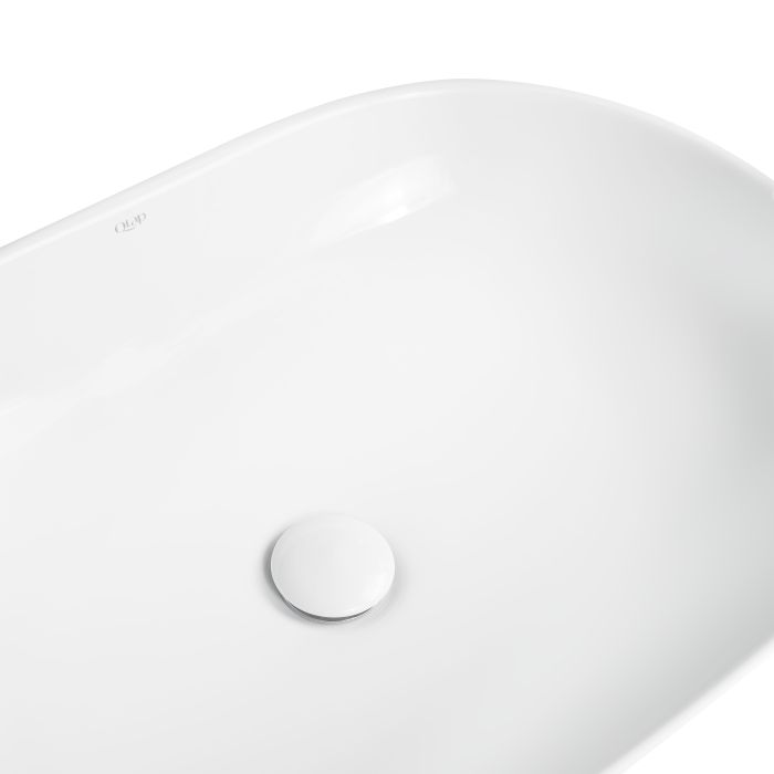 Раковина-чаша Qtap Cardinal 600х400х145 White с донным клапаном QT04117060IW