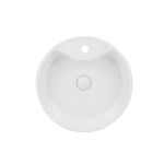 Раковина-чаша Qtap Scorpio 460х460х155 White с донным клапаном QT14117046LW