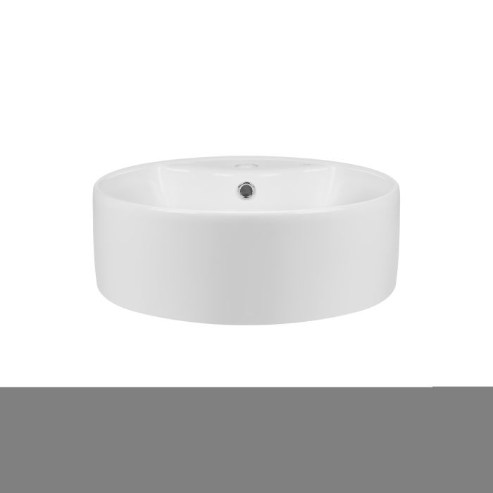 Раковина-чаша Qtap Scorpio 460х460х155 White с донным клапаном QT14117046LW