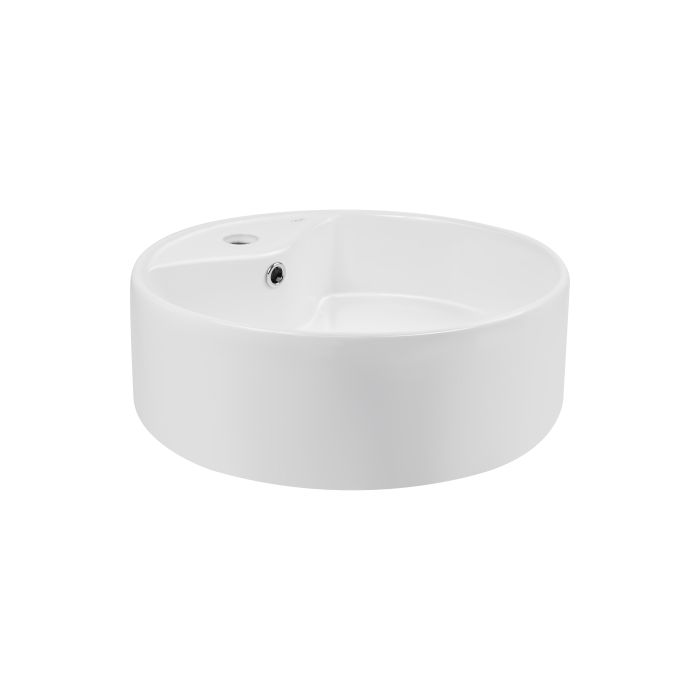 Раковина-чаша Qtap Scorpio 460х460х155 White с донным клапаном QT14117046LW