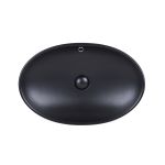 Раковина-чаша Qtap Dove 625х415х150 Matt black с донным клапаном QT063077MBMB