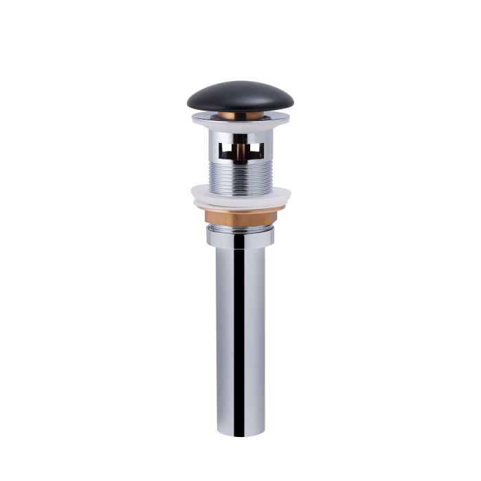 Раковина-чаша Qtap Dove 625х415х150 Matt black с донным клапаном QT063077MBMB