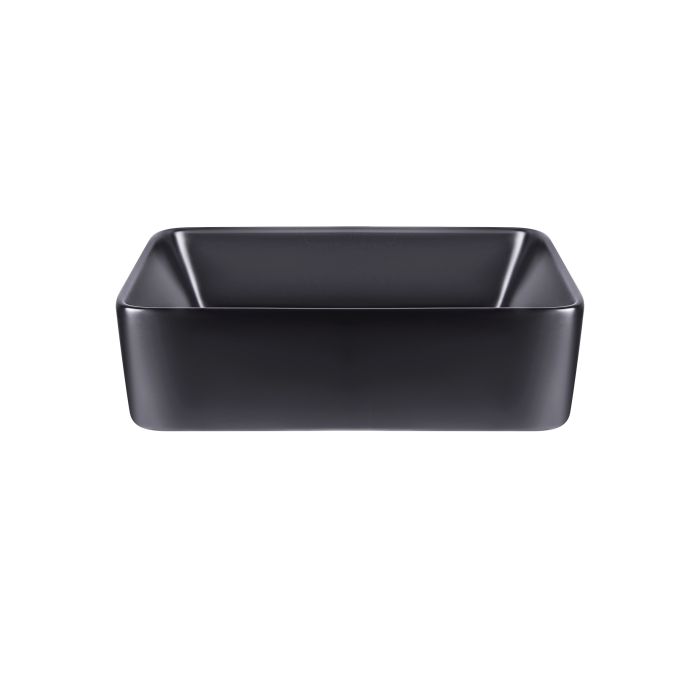 Раковина-чаша Qtap Tern 475х370х140 Matt black с донным клапаном QT172074MBMB