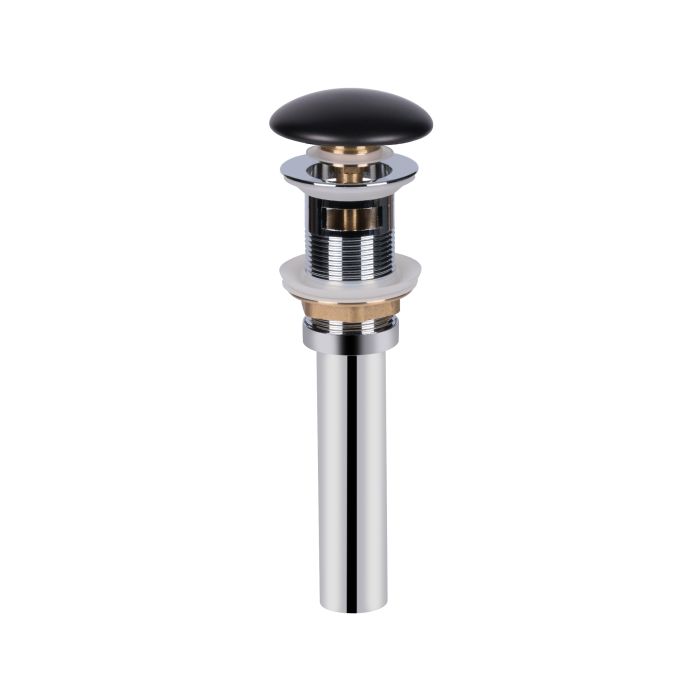Раковина Qtap Nando LT 600х420х120 Matt black с донным клапаном QT12112173MBMB