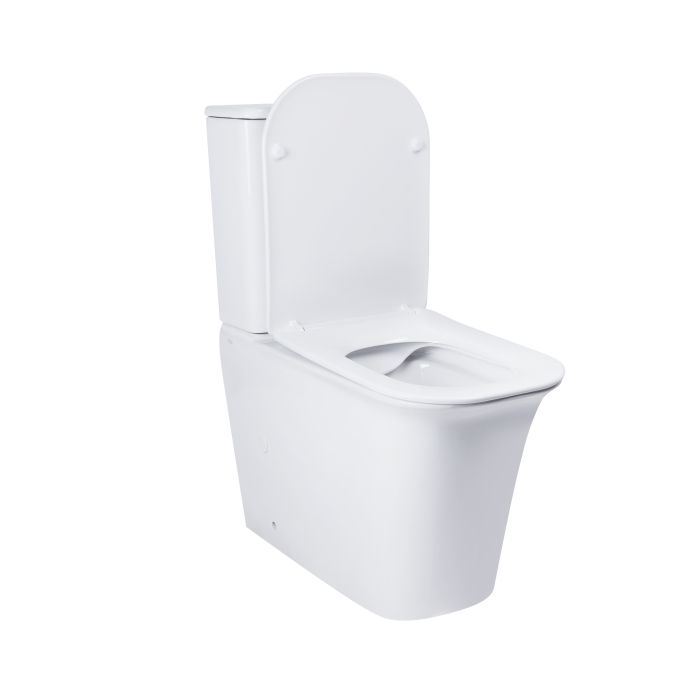 Унитаз-компакт Qtap Nando безобедочный с сиденьем Soft-close QT12221222AW