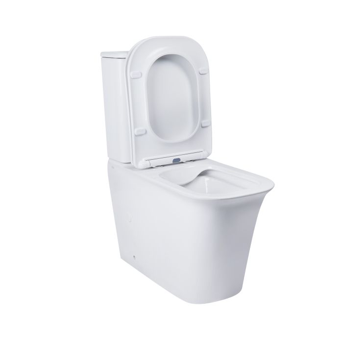 Унитаз-компакт Qtap Nando безобедочный с сиденьем Soft-close QT12221222AW