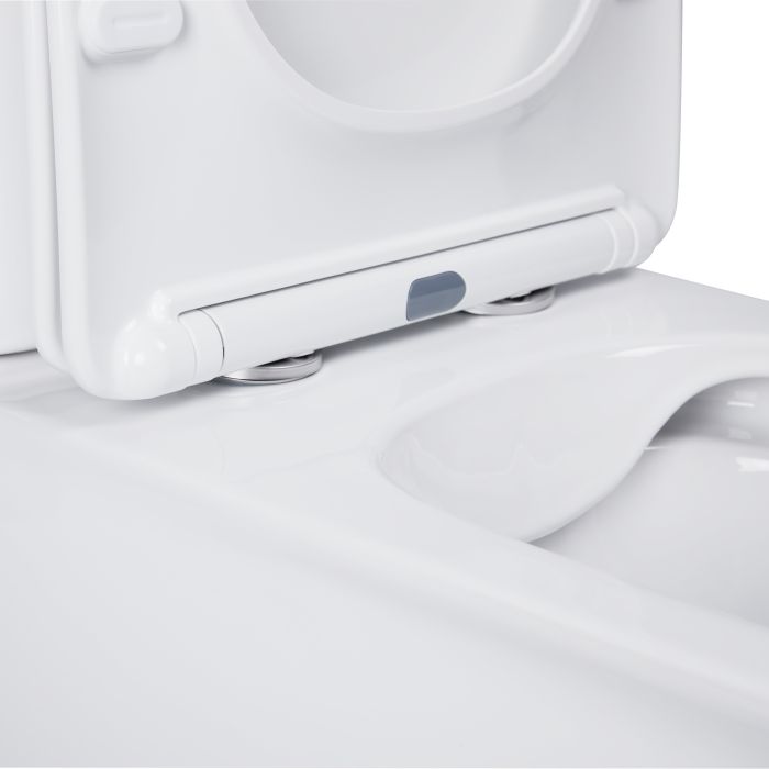 Унитаз-компакт Qtap Nando безобедочный с сиденьем Soft-close QT12221222AW
