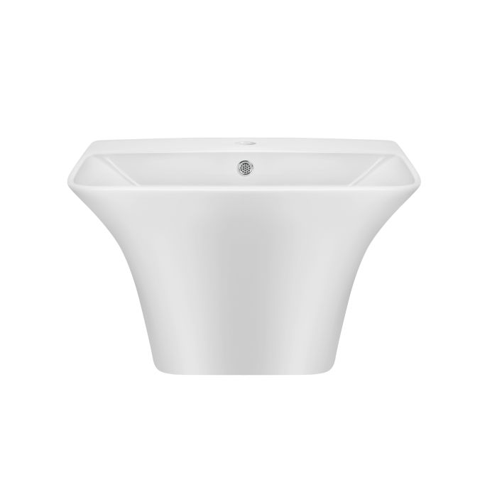 Раковина подвесная моноблок Qtap Crow 600х430х385 White с донным клапаном QT0511G835W