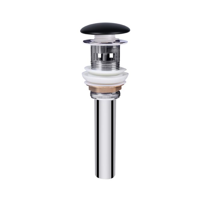 Раковина подвесная моноблок Qtap Crow 600х430х385 Matt black с донным клапаном QT0511G835MB