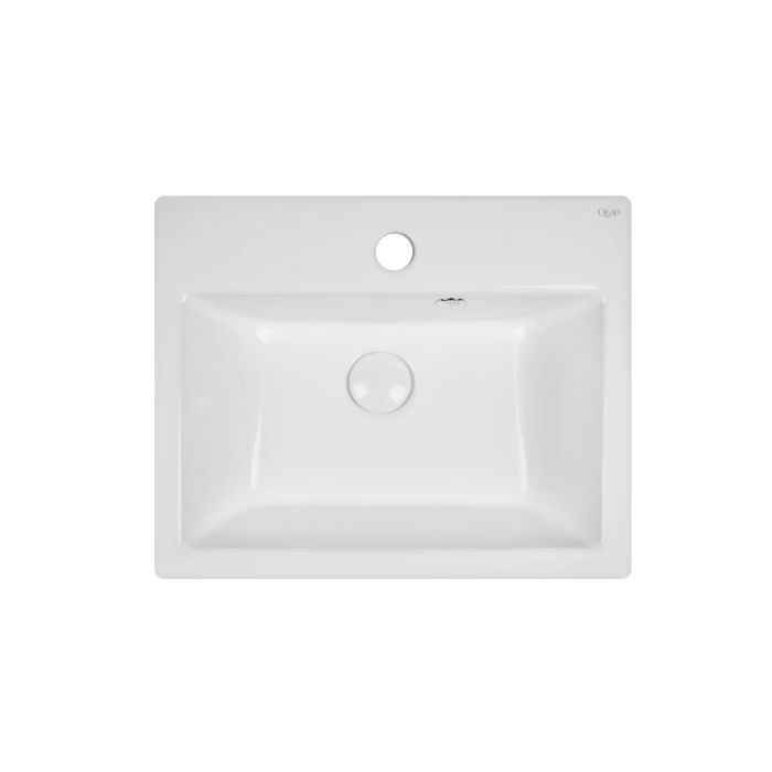 Раковина подвесная моноблок Qtap Tern 465х385х370 White с донным клапаном QT1711G803W