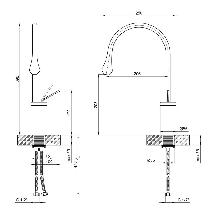 Смеситель для раковины Qtap Virgo 1066H103C