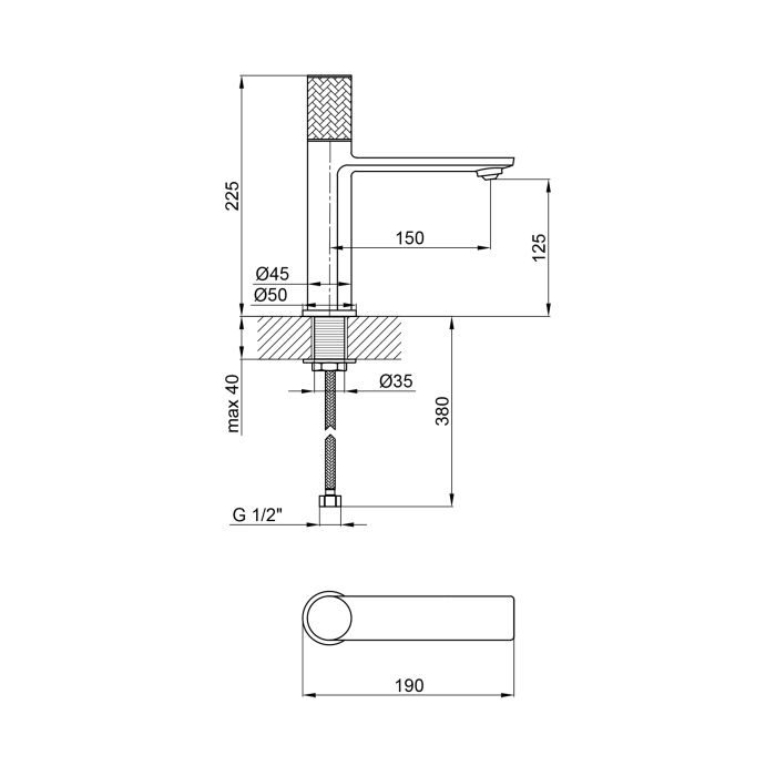 Смеситель для раковины Qtap Brno 1067103C
