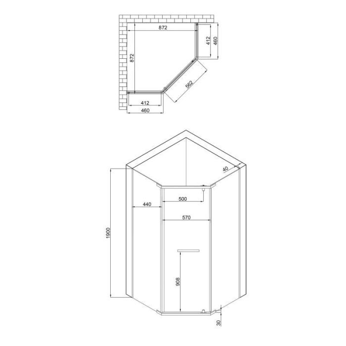 Душевая кабина Lidz Dozorca SC90x90.BLA.LOW.TR, стекло прозрачное 6 мм без поддона