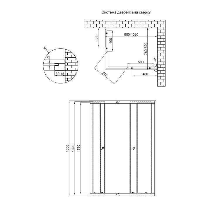 Душевая кабина Lidz Wiezak SC100x80.SAT.LOW.L, стекло Linie 4 мм без поддона