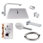 Душевая система скрытого монтажа с термостатом Qtap Votice QT6443T105NKCSET