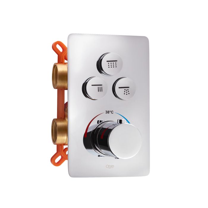 Душевая система скрытого монтажа с термостатом Qtap Votice QT6443T105NKCSET