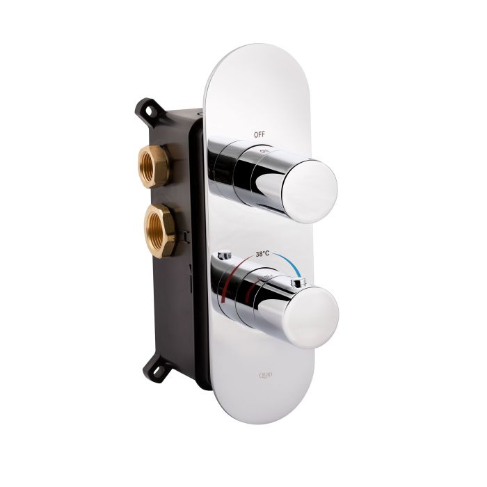 Душевая система скрытого монтажа с термостатом Qtap Votice QT65T105OGCSET