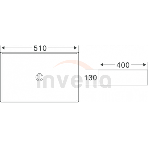 Раковина накладная Invena Ate CE-16-705 керамика серый