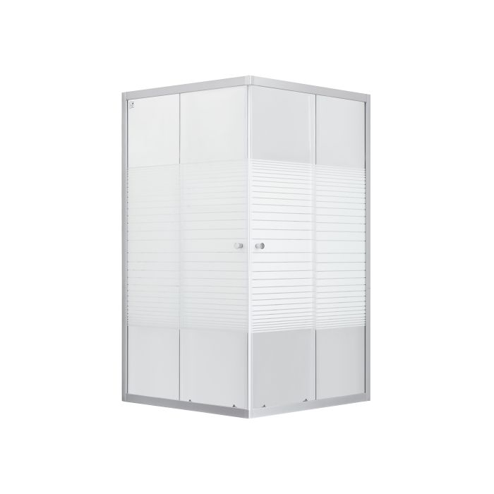 Душевая кабина Lidz Wiezak SC80x80.SAT.LOW.L, стекло Linie 4 мм + поддон Mazur