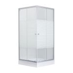 Душевая кабина Lidz Wiezak SC90x90.SAT.LOW.L, стекло Linie 4 мм + поддон Mazur