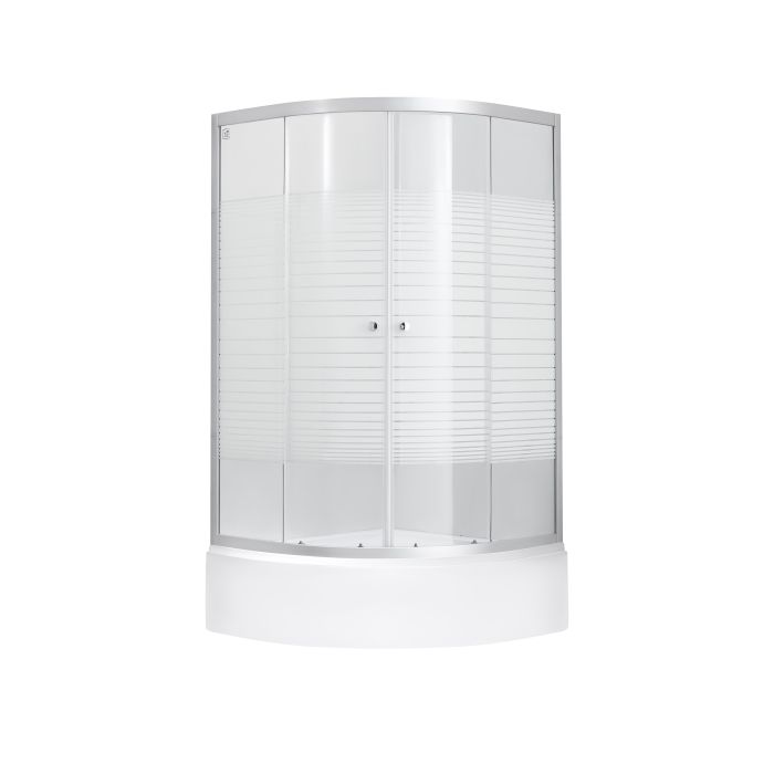 Душевая кабина Lidz Wieza SC80x80.SAT.MID.L, стекло Linie 4 мм + поддон с панелью Kupala