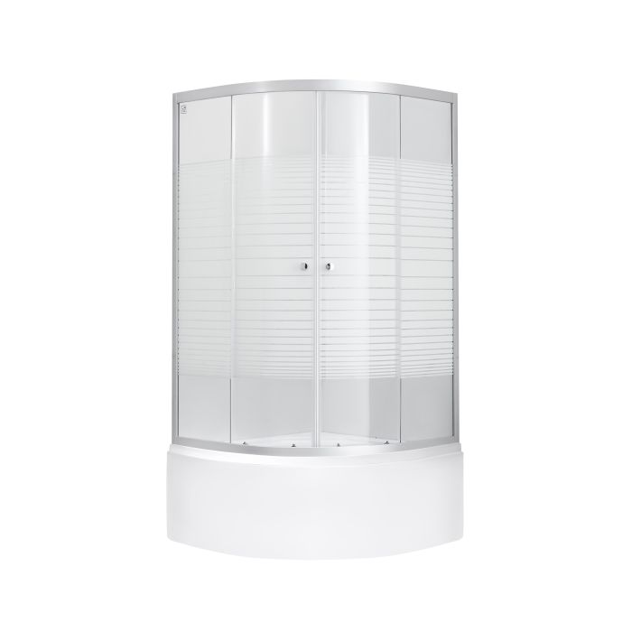 Душевая кабина Lidz Wieza SC80x80.SAT.HIGH.L, стекло Linie 4 мм + поддон с панелью Kupala